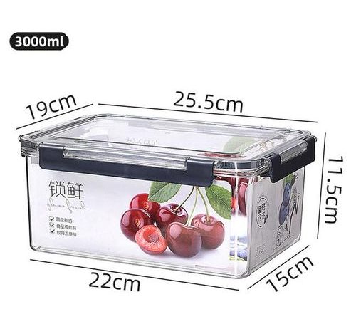 3 Piece Stackable Airtight Clear Food Containers