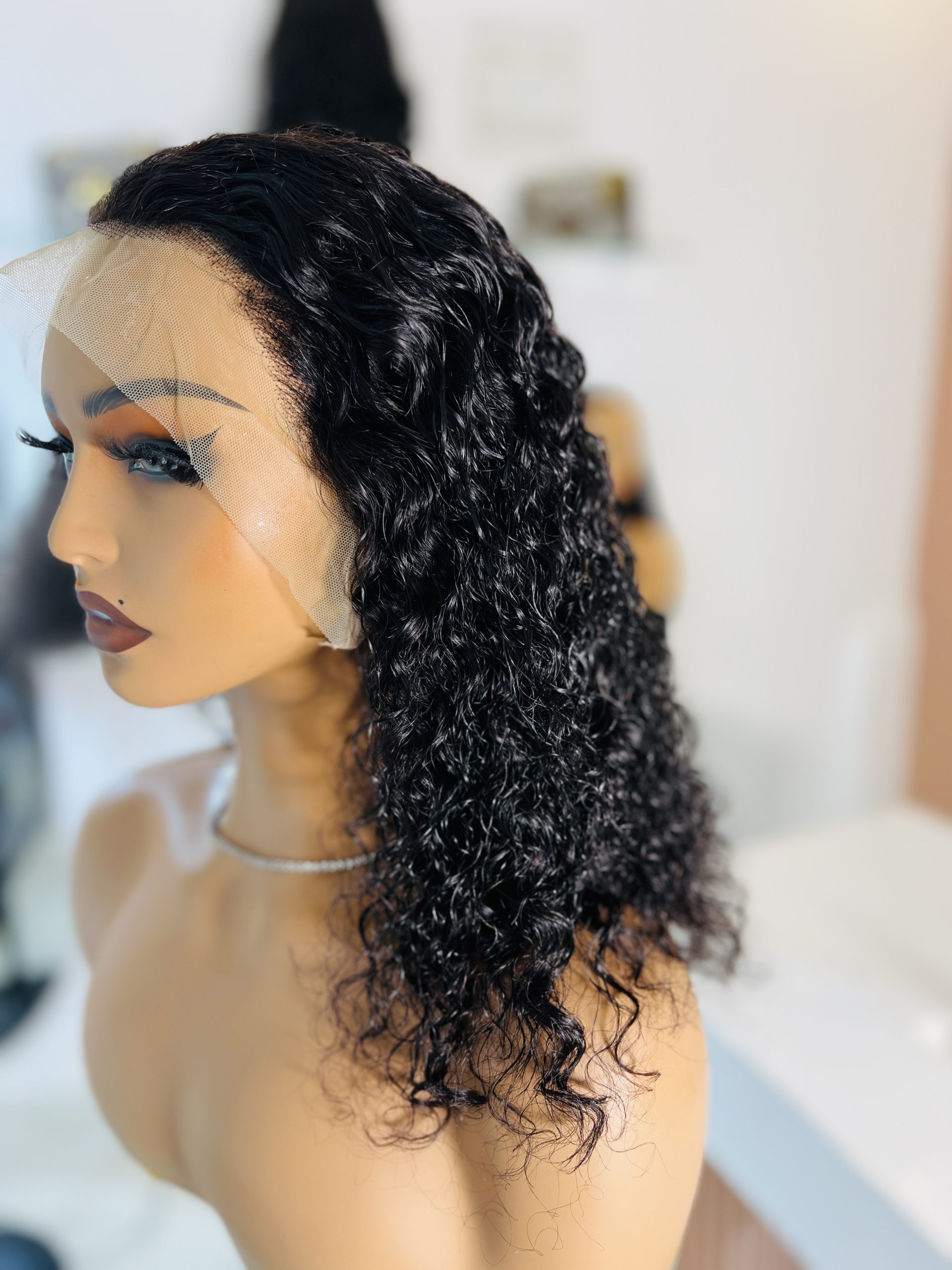 Human hair water wave curls 14 inches