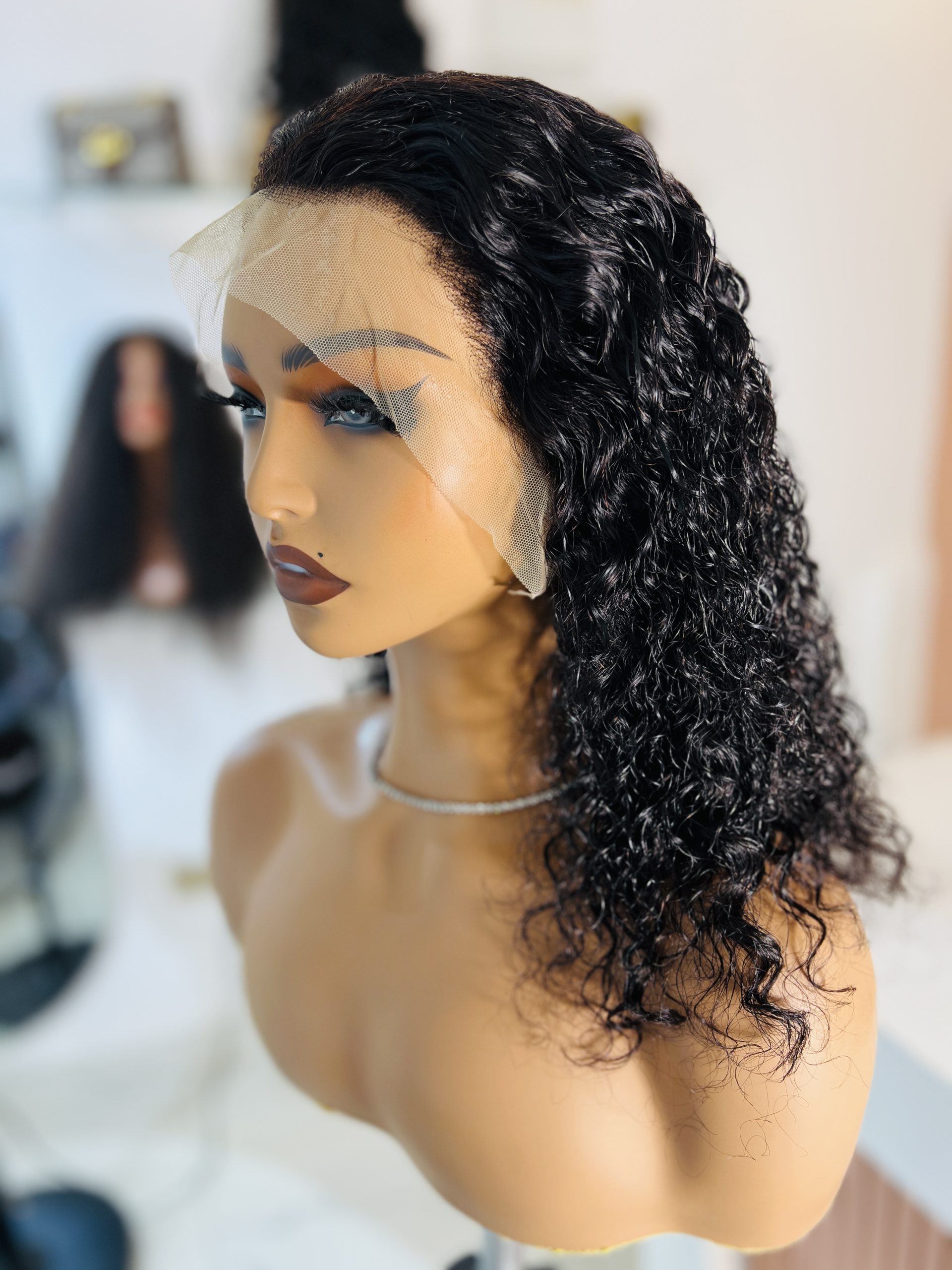 Human hair water wave curls 14 inches