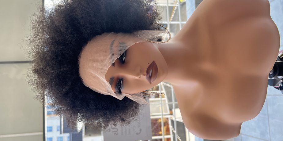 Semihuman Afro wig with frontal