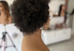 Semihuman Afro wig with frontal