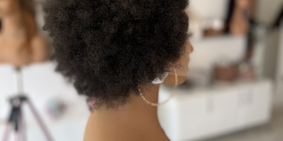 Semihuman Afro wig with frontal