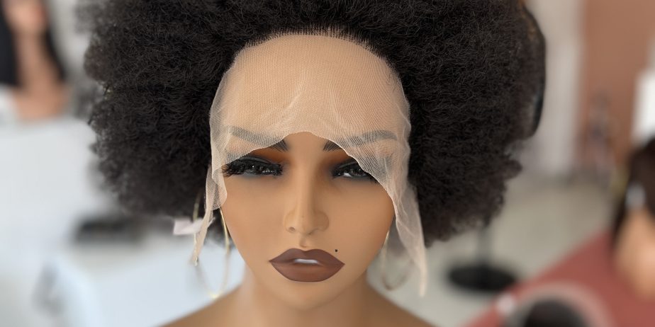 Semihuman Afro wig with frontal