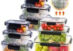 3 Piece Stackable Airtight Clear Food Containers