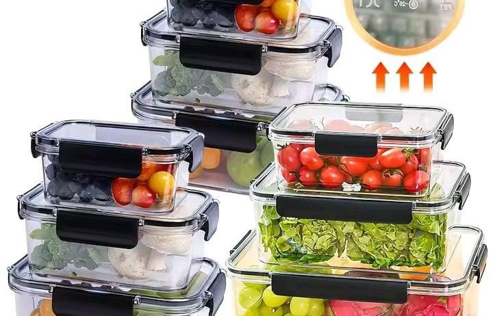 3 Piece Stackable Airtight Clear Food Containers
