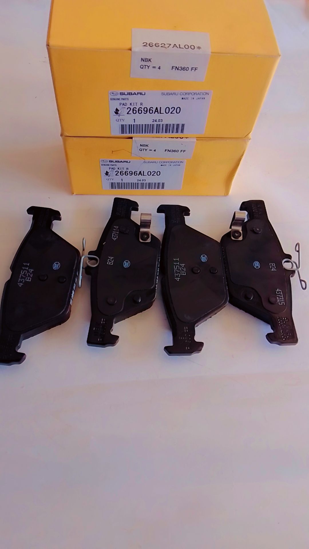 Genuine Subaru Rear Brake Kit 26696AL020