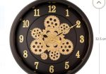 Rotating Moving Gear Wall Clock