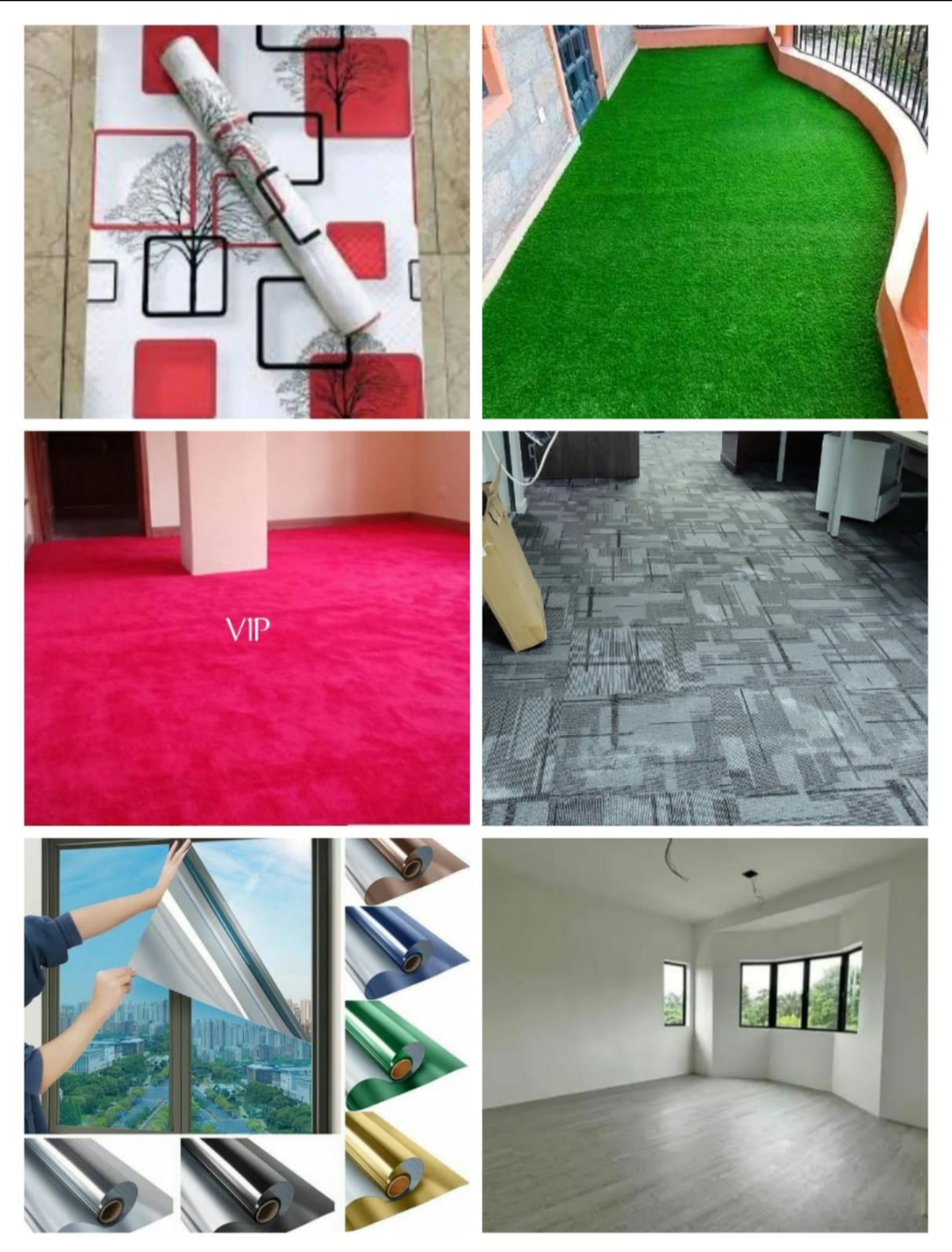 Floor Decoration and Covering, Vinyl Carpets, and Wallpapers