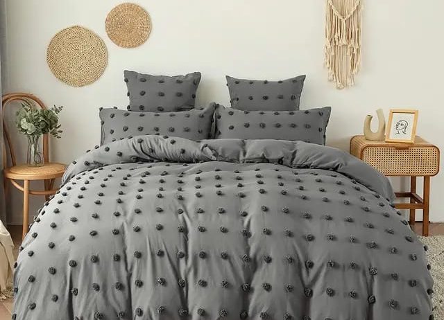 Cotton Serenity Tufted Duvet Set
