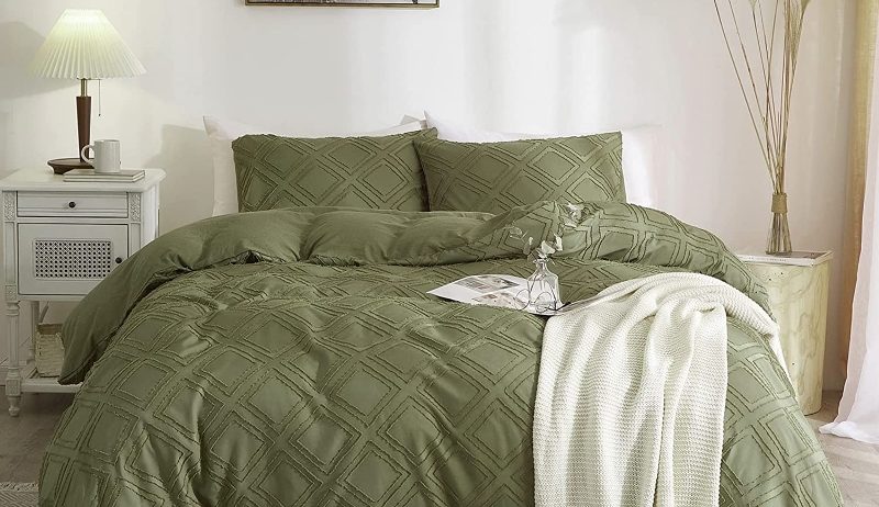 Cotton Serenity Tufted Duvet Set
