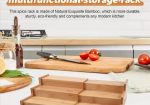 Spice Rack – 3-Tier Bamboo Expandable Shelf