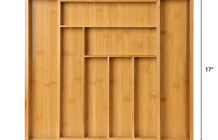 Multifunctional wooden  cutlery organizer