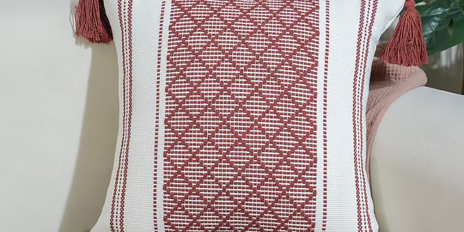 Fancy Tufted Throw Pillow Cover With Tassels