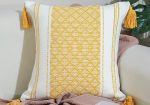 Fancy Tufted Throw Pillow Cover With Tassels