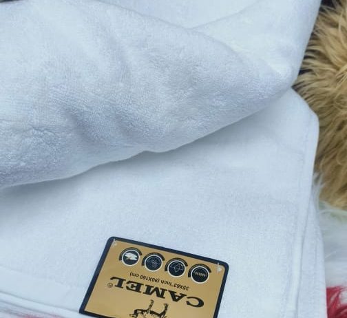 1pc Pure White Large Cotton Towel