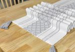 Boho Inspired Table Runner with Tassels – Assorted Colours