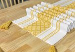 Boho Inspired Table Runner with Tassels – Assorted Colours