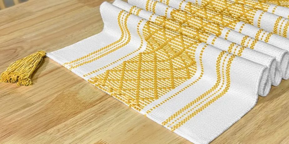 Boho Inspired Table Runner with Tassels – Assorted Colours