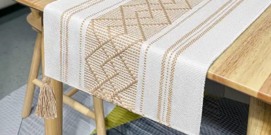 Boho Inspired Table Runner with Tassels – Assorted Colours