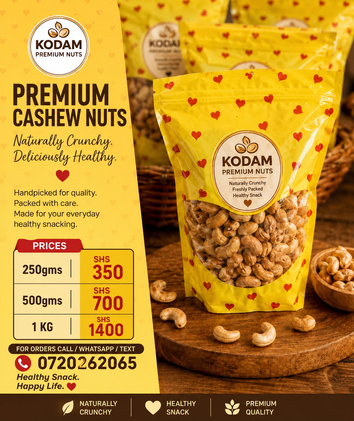 Premium Cashew Nuts – Naturally Delicious, Exceptionally Fresh